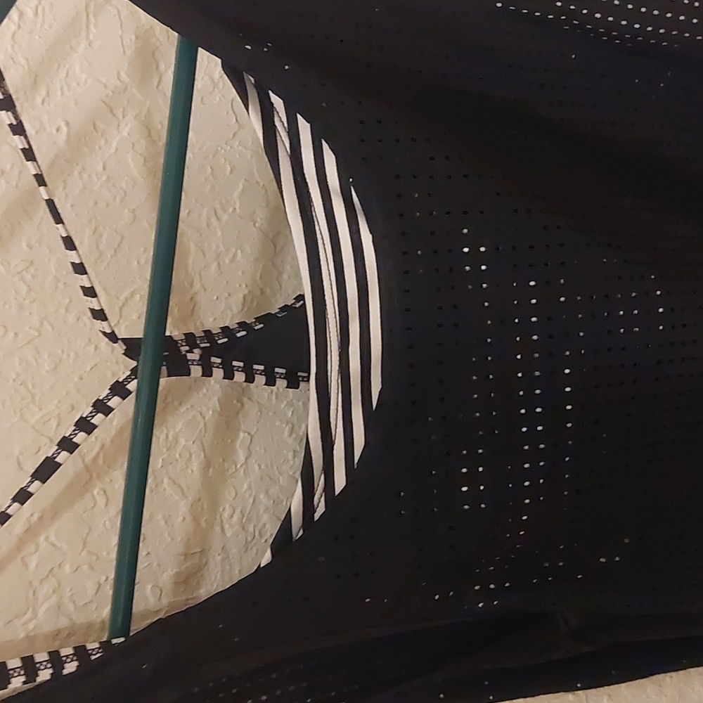 Nike Sport Mesh Layered Tankini Bathing Suit Set Black/Stripes Size S/M NWT NEW - Picture 9 of 15